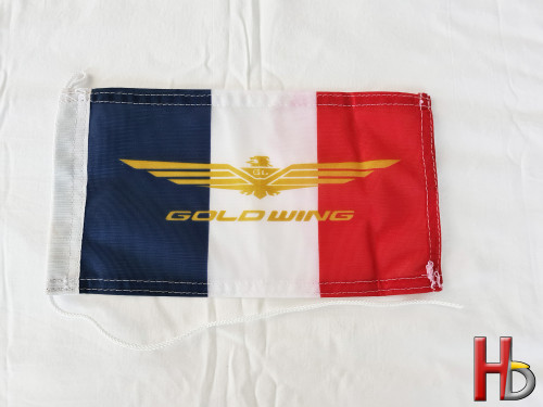 Franse vlag met Goldwing logo.