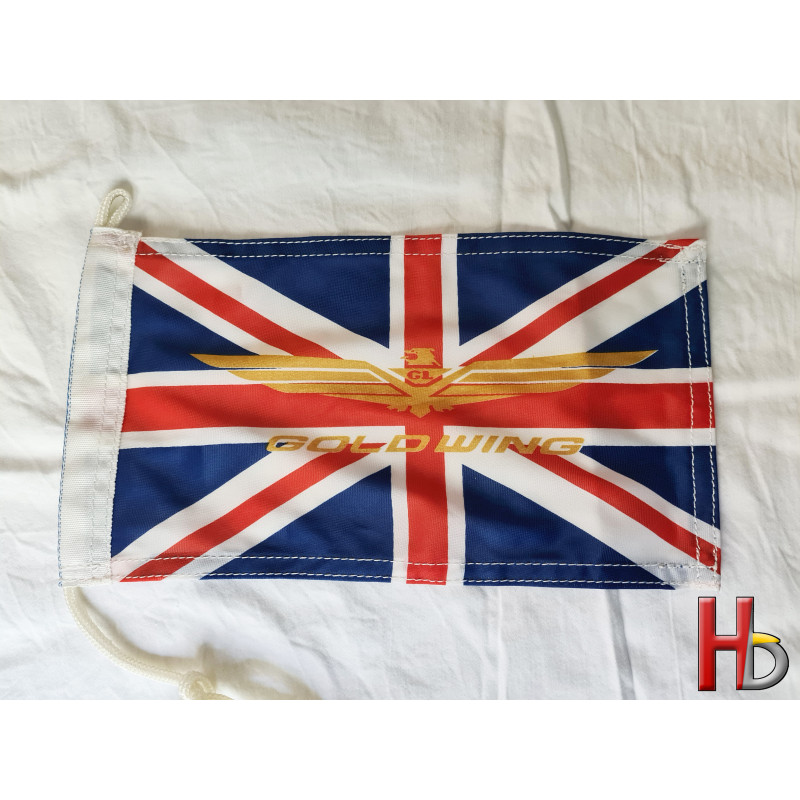 vlag Groot Brittannië met Goldwing logo
