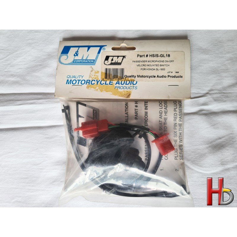 J&M intercom schakelaar passagier Goldwing GL1800. Bouwjaren: 2001-2017